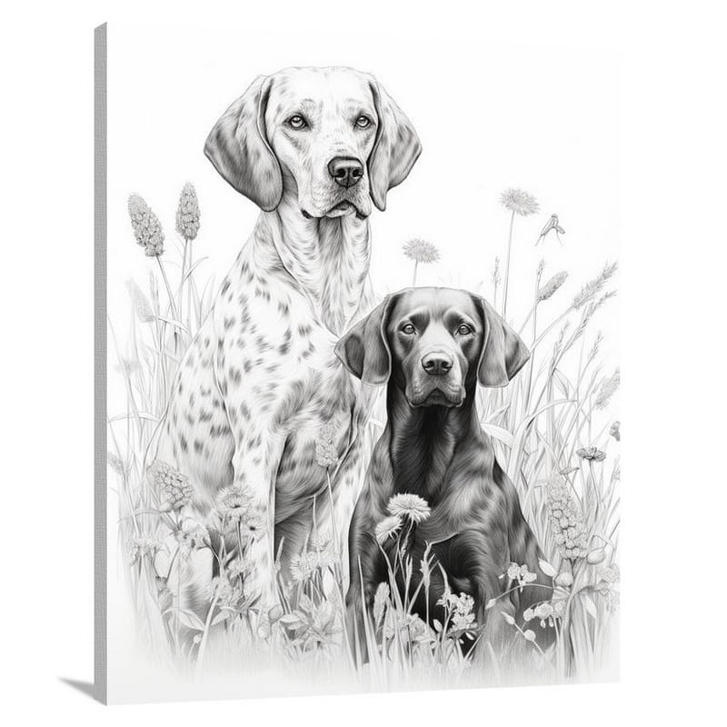 Pointer & Setter: Embracing Freedom - Canvas Print