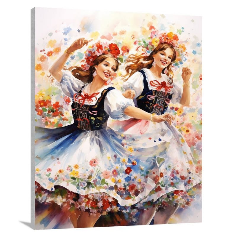 Poland's Floral Dance - Canvas Print