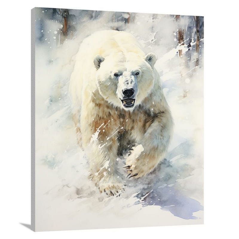 Polar Bear's Pursuit - Canvas Print