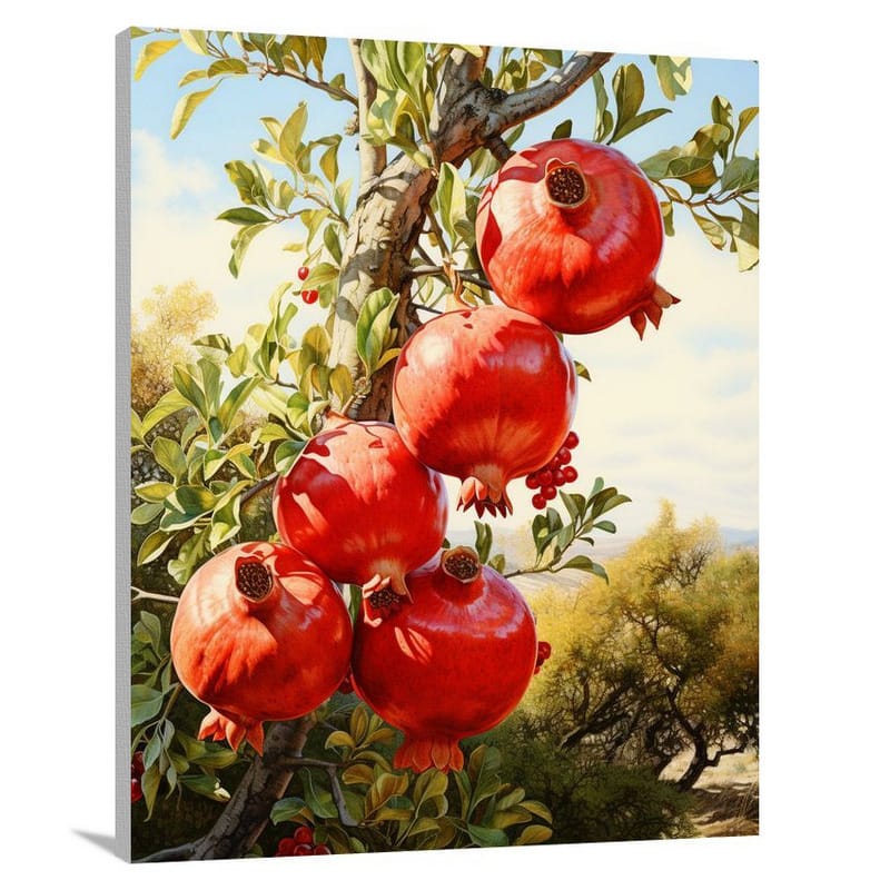 Pomegranate Harvest - Watercolor - Canvas Print