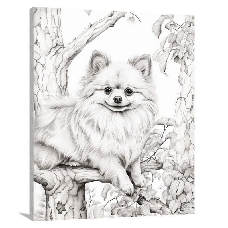 Pomeranian Playtime - Canvas Print
