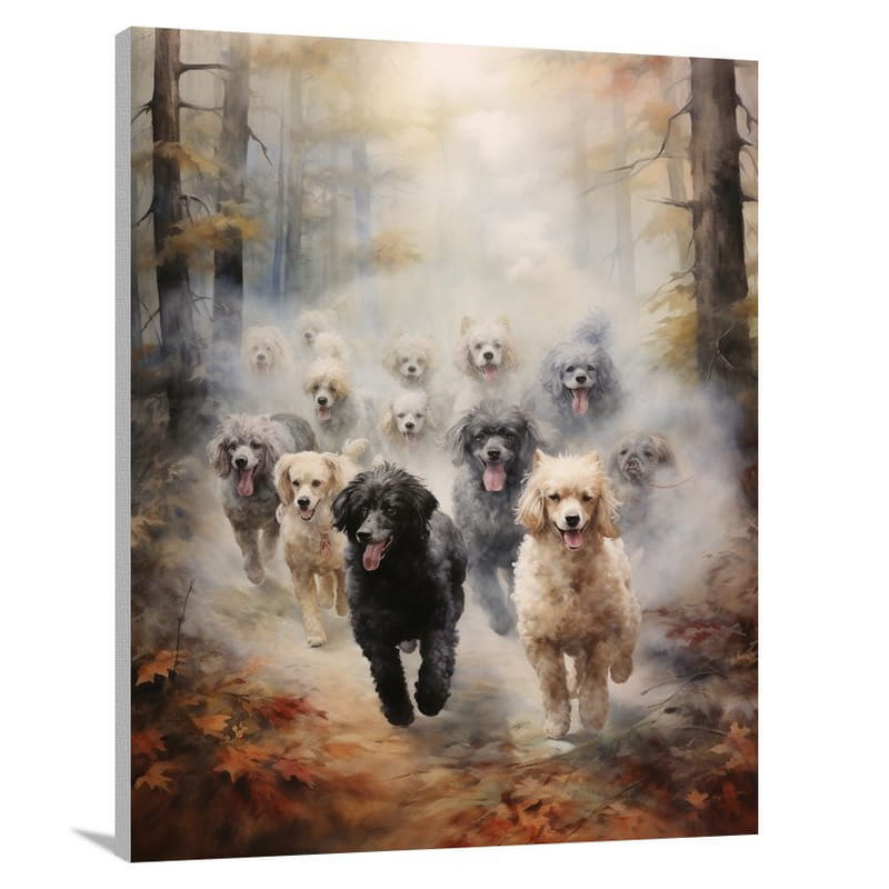 Poodle's Forest Symphony - Canvas Print