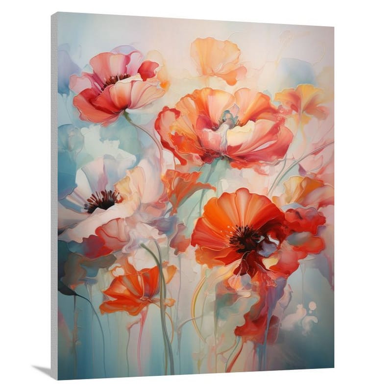 Poppy's Delicate Bloom - Canvas Print