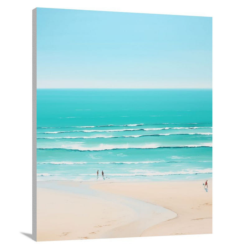 Portugal's Coastal Serenity - Minimalist - Canvas Print
