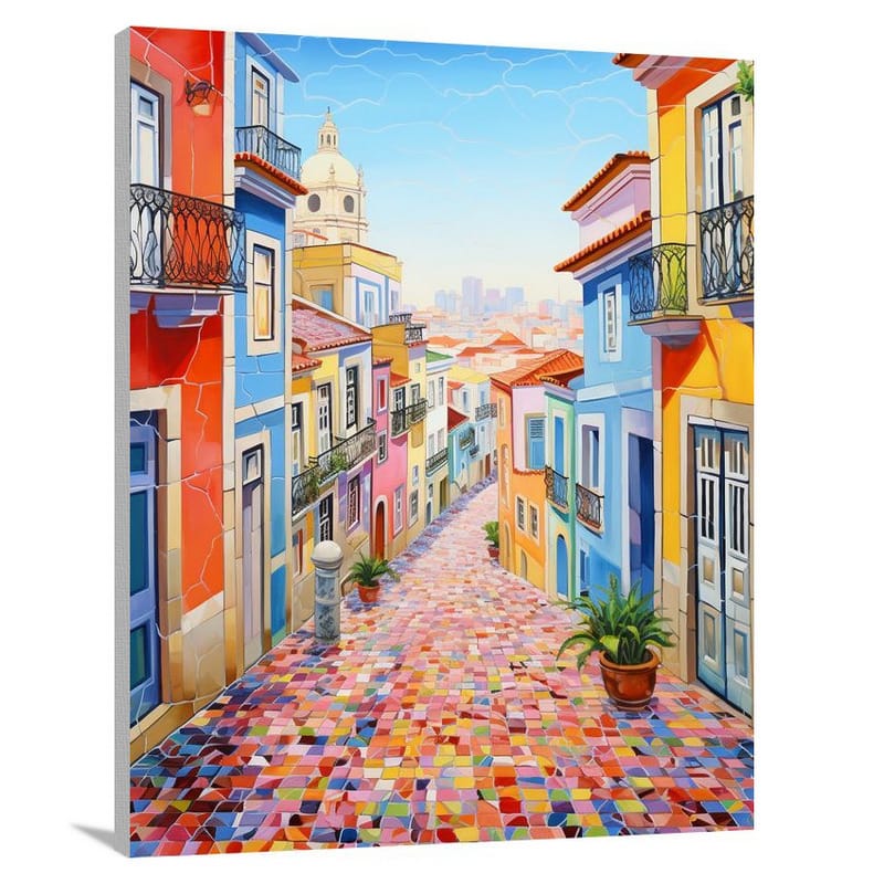 Portugal's Tile Tapestry - Canvas Print