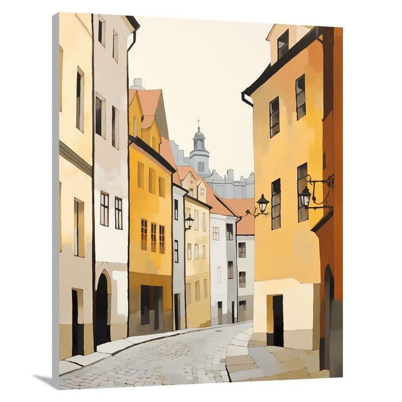 Prague's Echo - Minimalist - Canvas Print