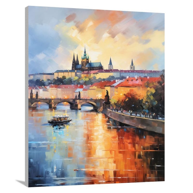 Prague's Enchanting Reflections - Canvas Print