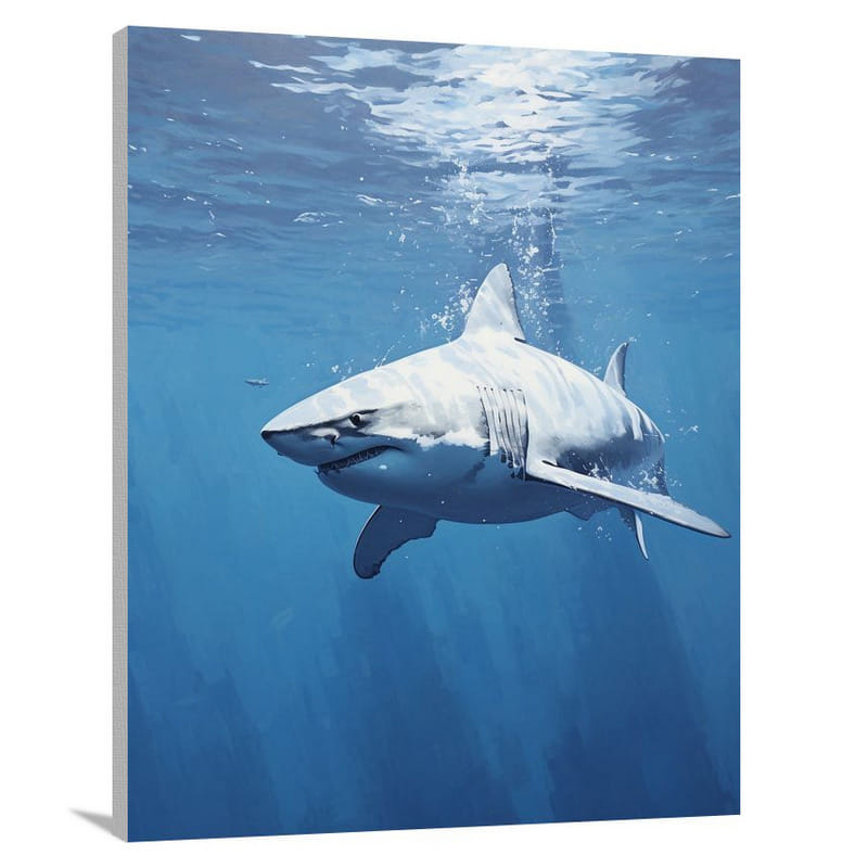 Predator's Pursuit: Great White Shark - Canvas Print