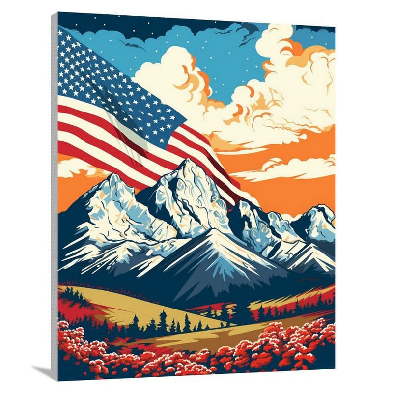 Proud Peaks: Independence Day - Canvas Print