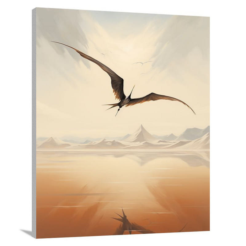 Pterodactyl's Flight: Ancient Serenity - Canvas Print