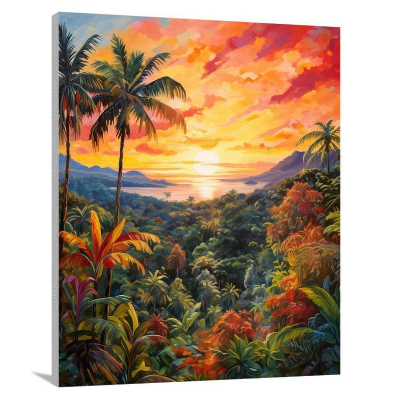 Puerto Rico's Rainforest Sunset - Canvas Print