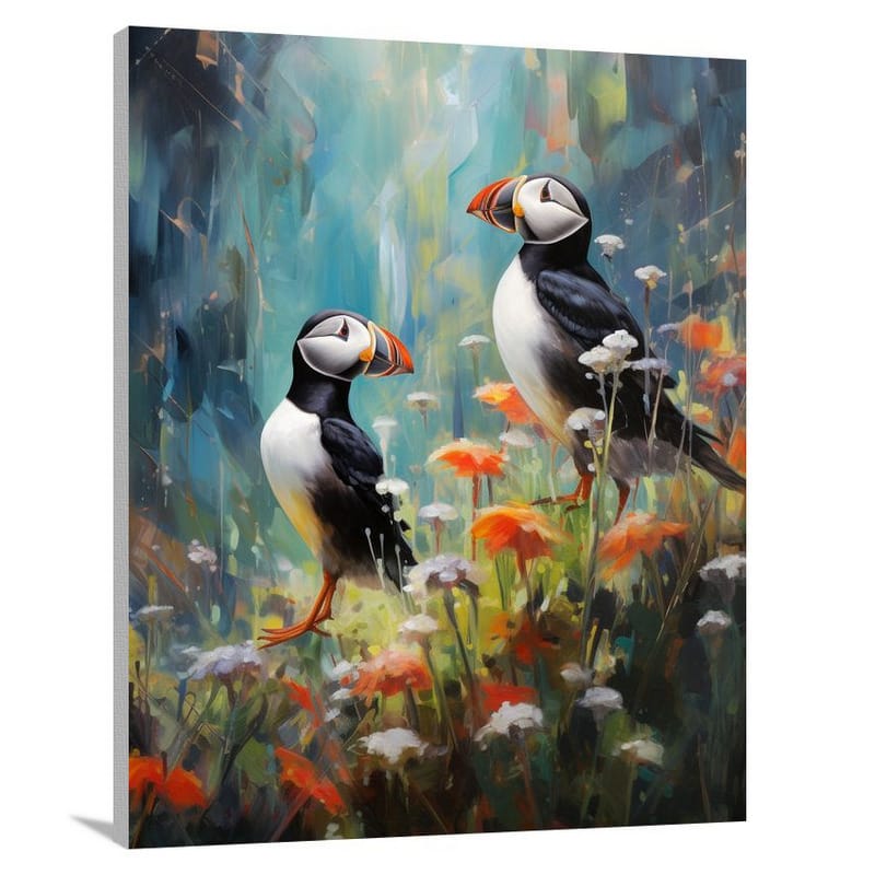 Puffin's Enchanted Aviary - Canvas Print