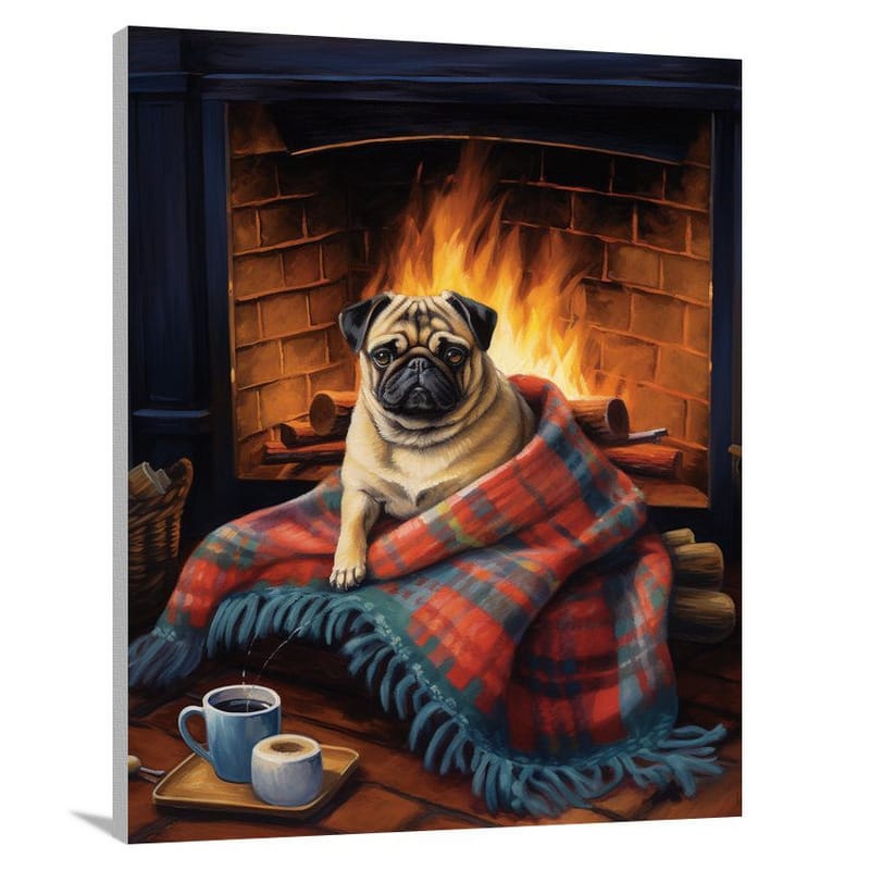 Pug's Fiery Yearning - Canvas Print