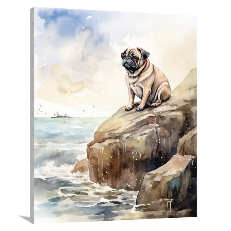 Pug's Solitude - Canvas Print