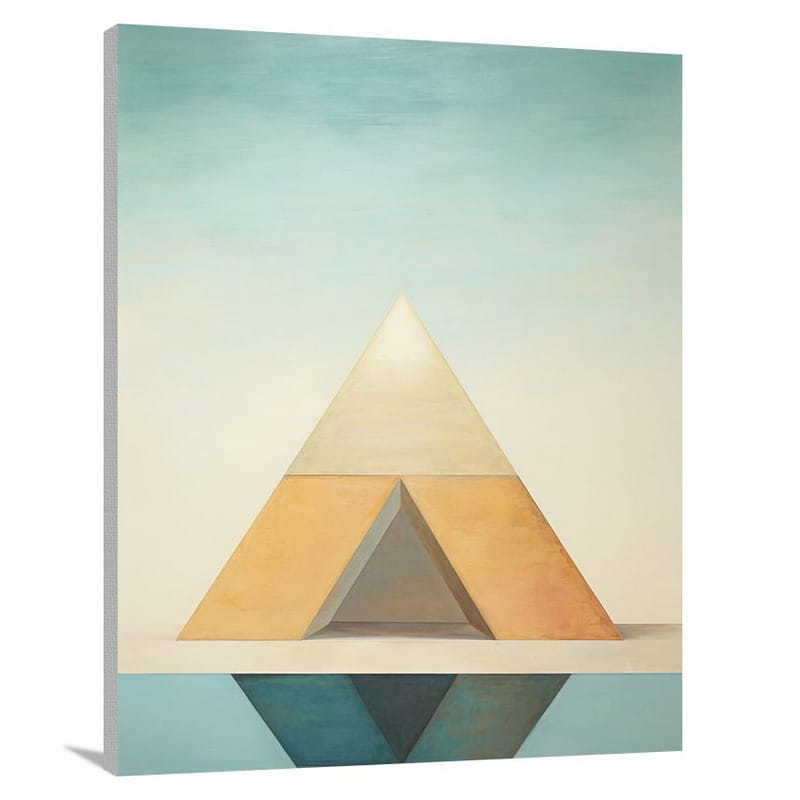 Pyramid's Serene Symmetry - Canvas Print