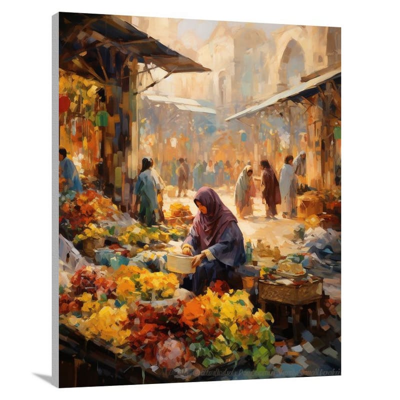 Qatari Market - Canvas Print