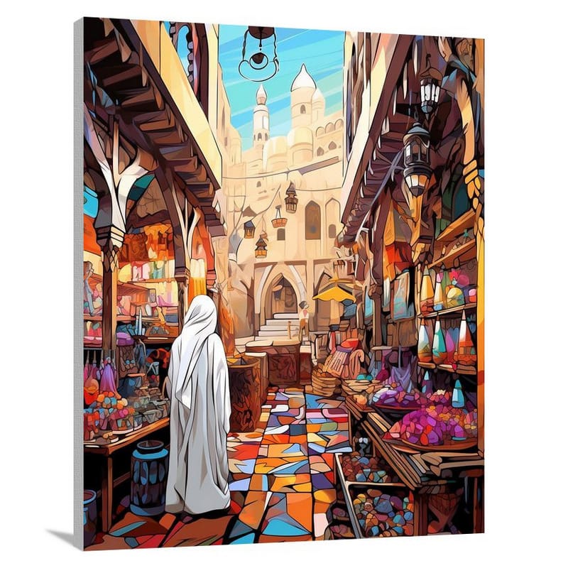 Qatari Souq: Whispers of Asia - Canvas Print