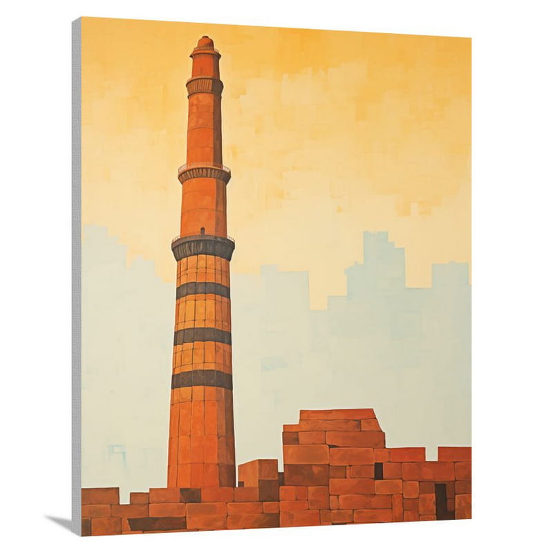 Qutub Minar: New Delhi's Architectural Marvel - Canvas Print