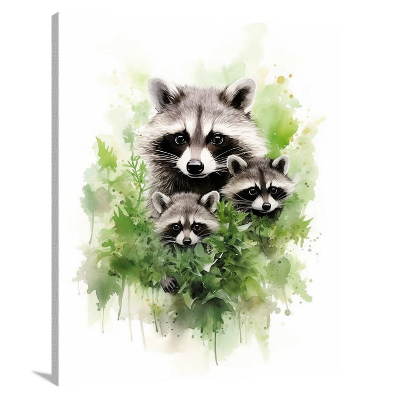 Raccoon's Haven - Canvas Print
