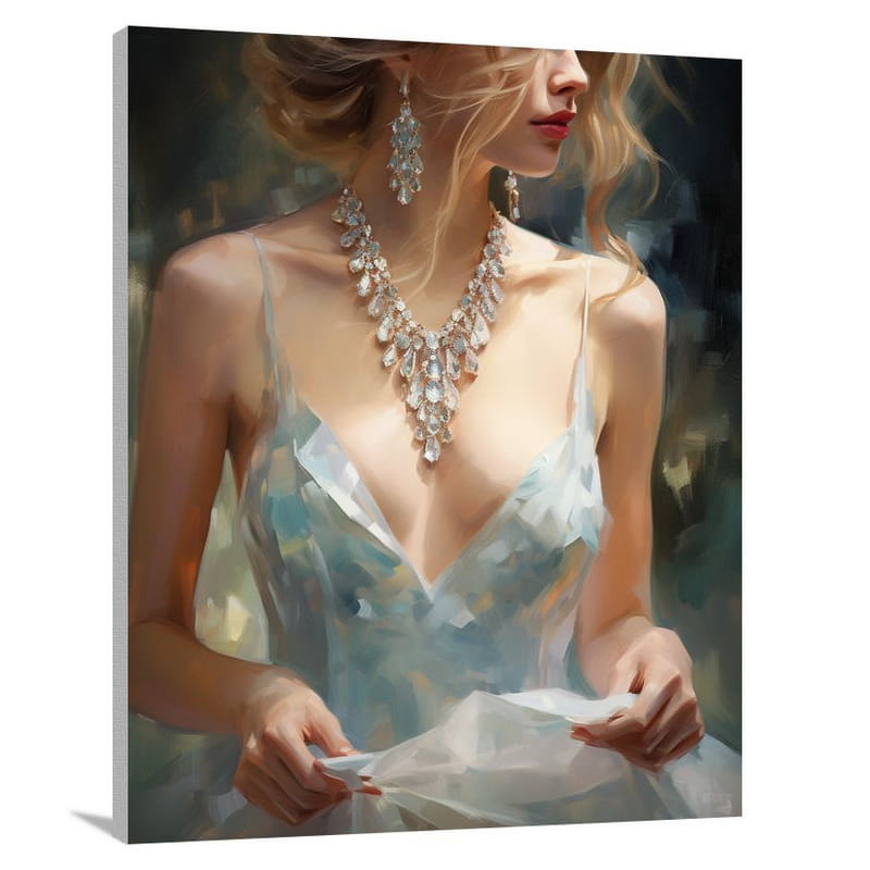 Radiant Elegance: Jewelry's Fashion - Canvas Print
