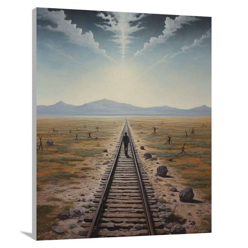Railroad's Resilience - Contemporary Art - Canvas Print