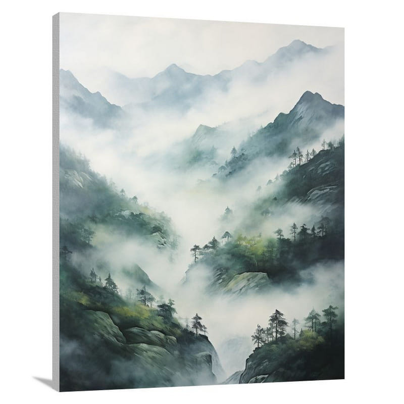 Rain's Whispers - Minimalist - Canvas Print