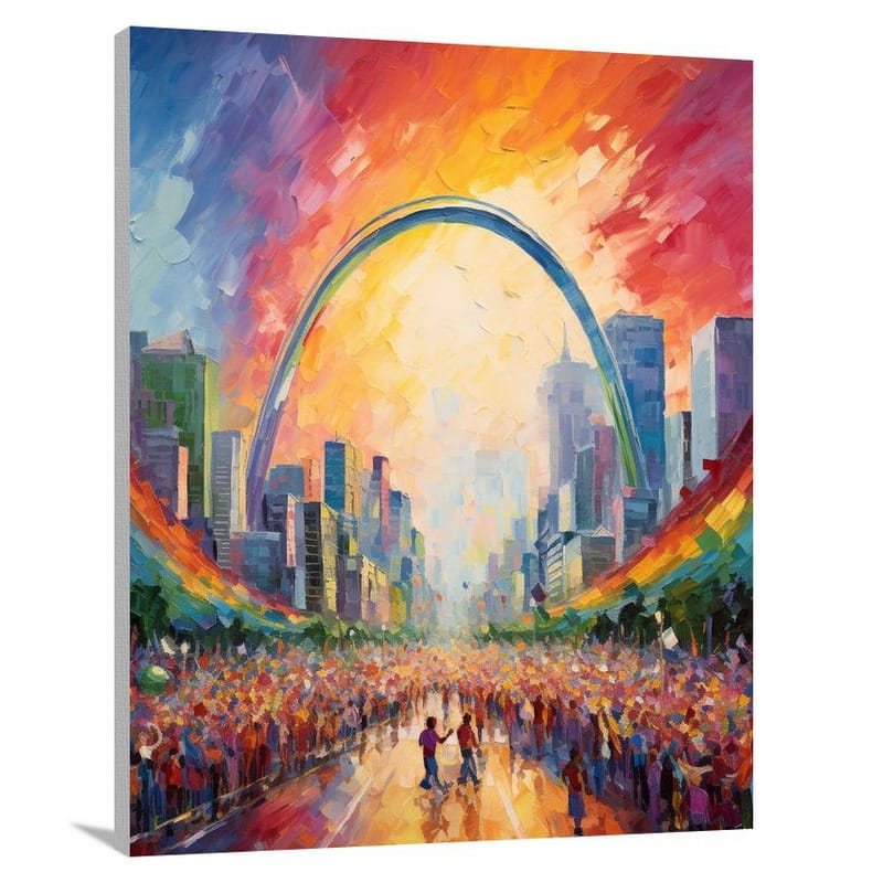 Rainbow City: LGBTQ+ Rights - Canvas Print