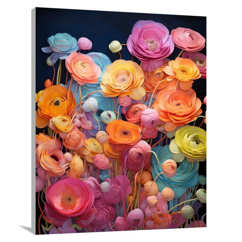 Ranunculus Reverie - Contemporary Art - Canvas Print