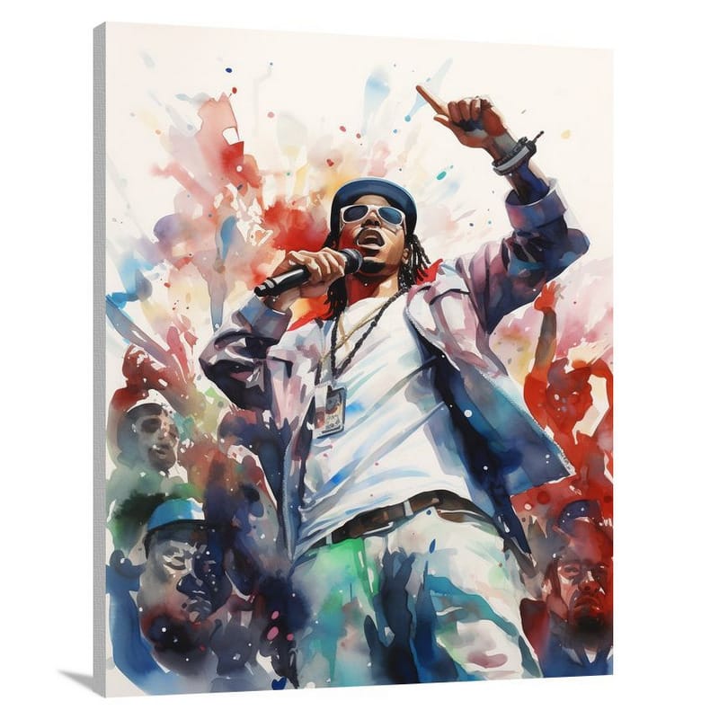 Rap & Hip-Hop - Watercolor - Canvas Print