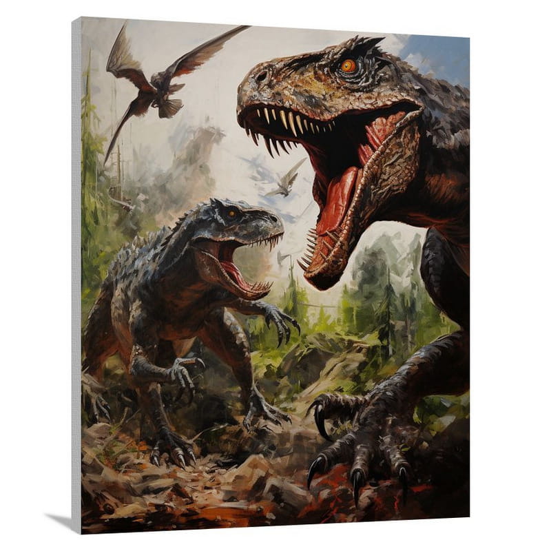 Raptor's Duel - Canvas Print