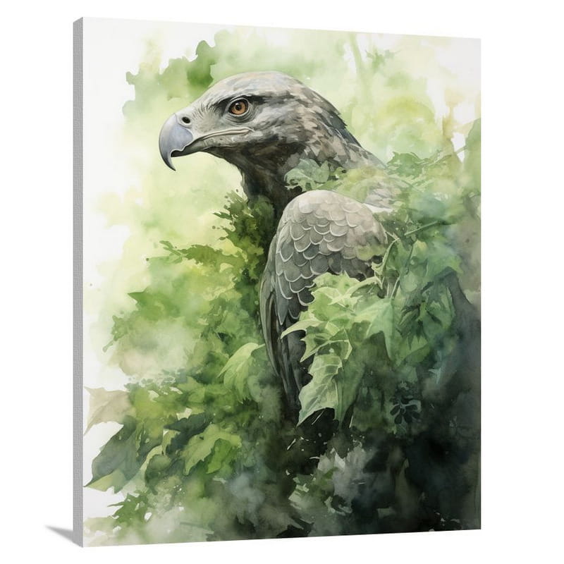 Raptor's Enigma - Watercolor - Canvas Print