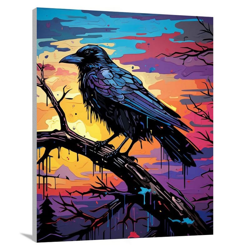 Raven's Resilience - Pop Art - Canvas Print