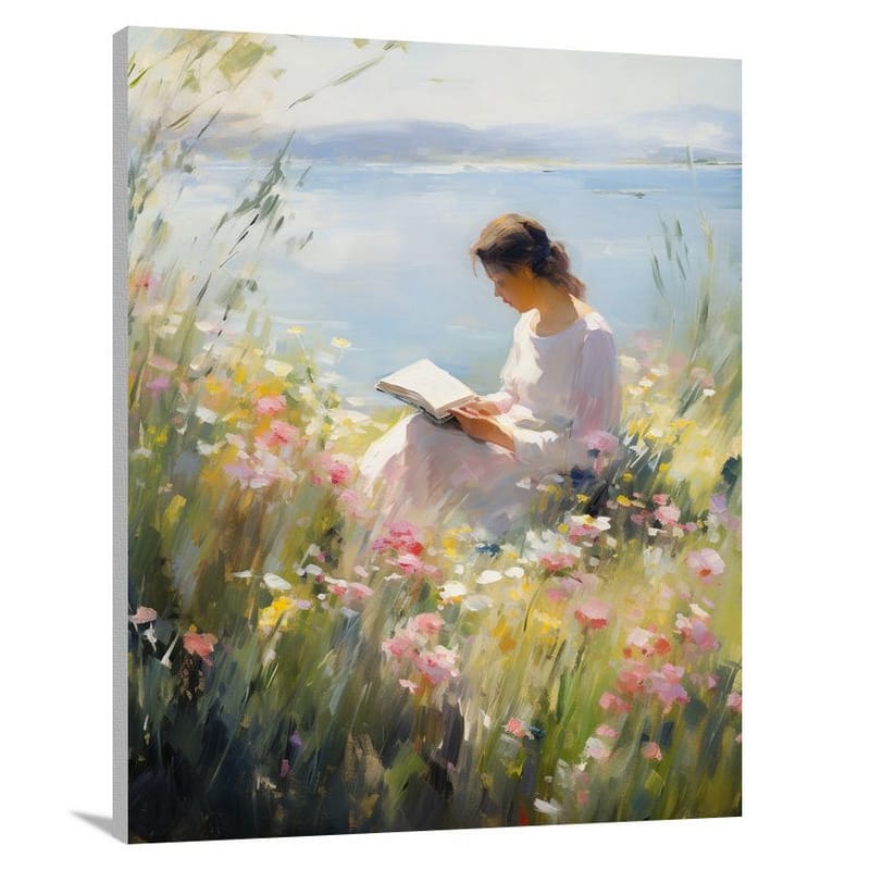 Reading in the Wild - Canvas Print
