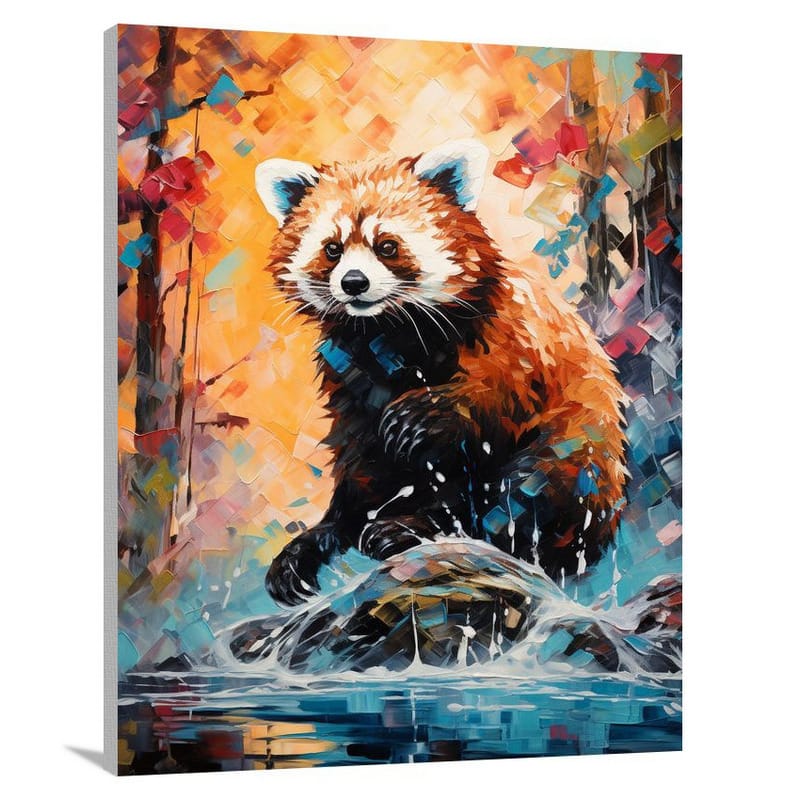 Red Panda's Resilience - Canvas Print