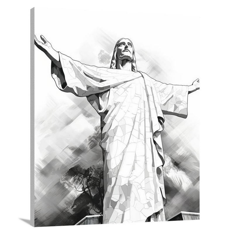Redeeming Hope - Black And White - Canvas Print