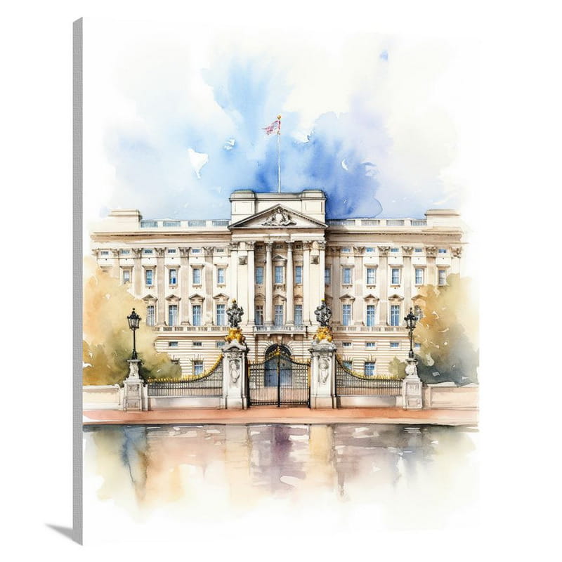 Regal Reflections: Buckingham Palace - Canvas Print