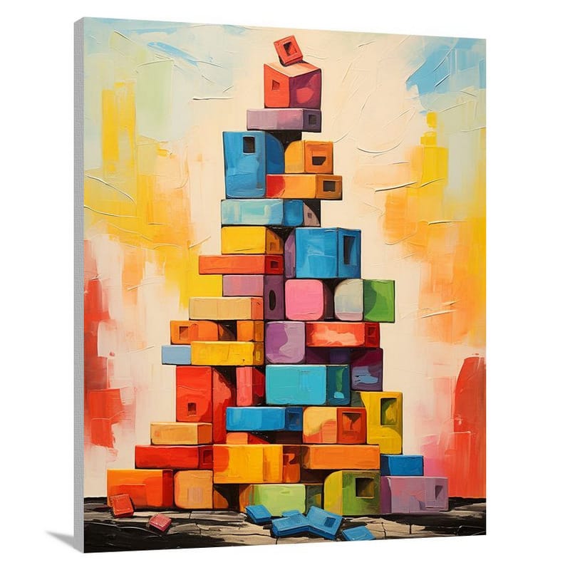 Resilient City: Building Block Toys - Canvas Print