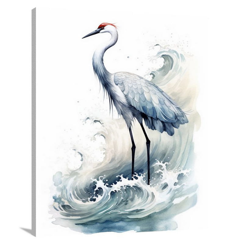 Resilient Crane - Canvas Print