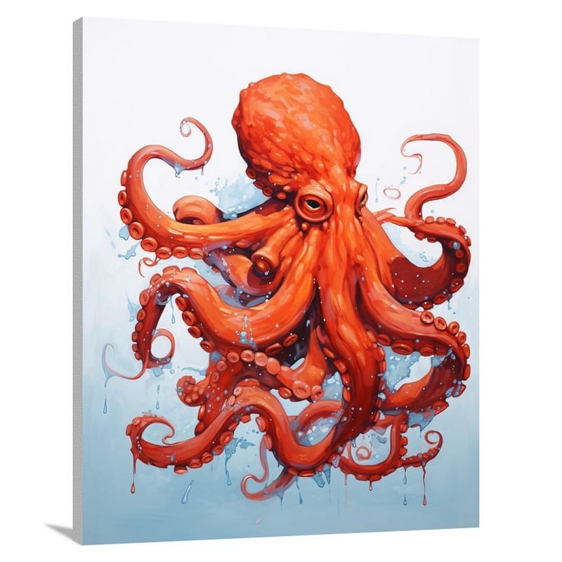 Resilient Depths: Octopus Symphony - Canvas Print