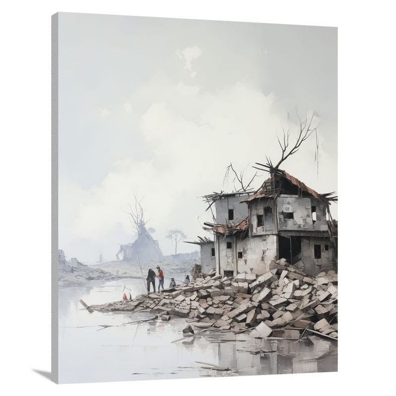 Resilient Echoes: Rebuilding Philippines - Canvas Print