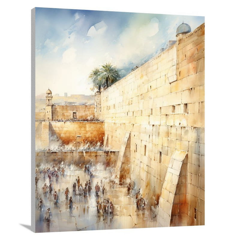 Resilient Faith: Judaism's Wailing Wall - Canvas Print
