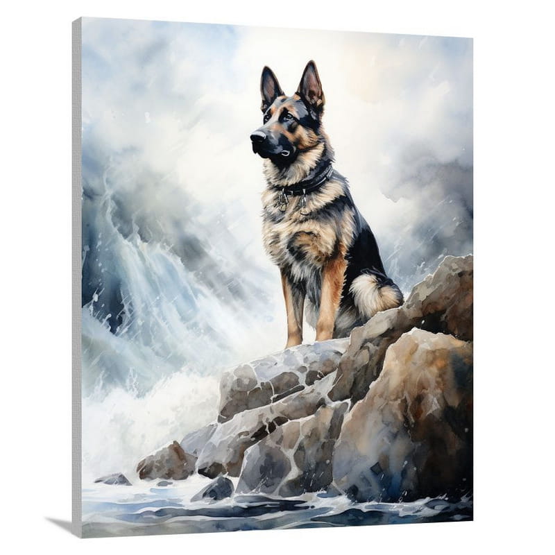 Resilient Guardian: German Shepherd - Canvas Print