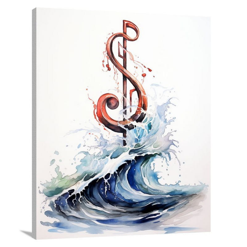 Resilient Harmony: Music Note - Canvas Print