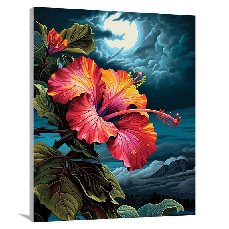 Resilient Hibiscus - Pop Art - Canvas Print