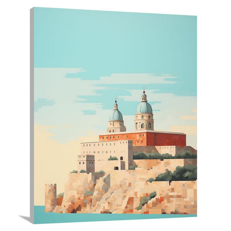 Resilient Majesty: Hungary's Blue Domes - Canvas Print