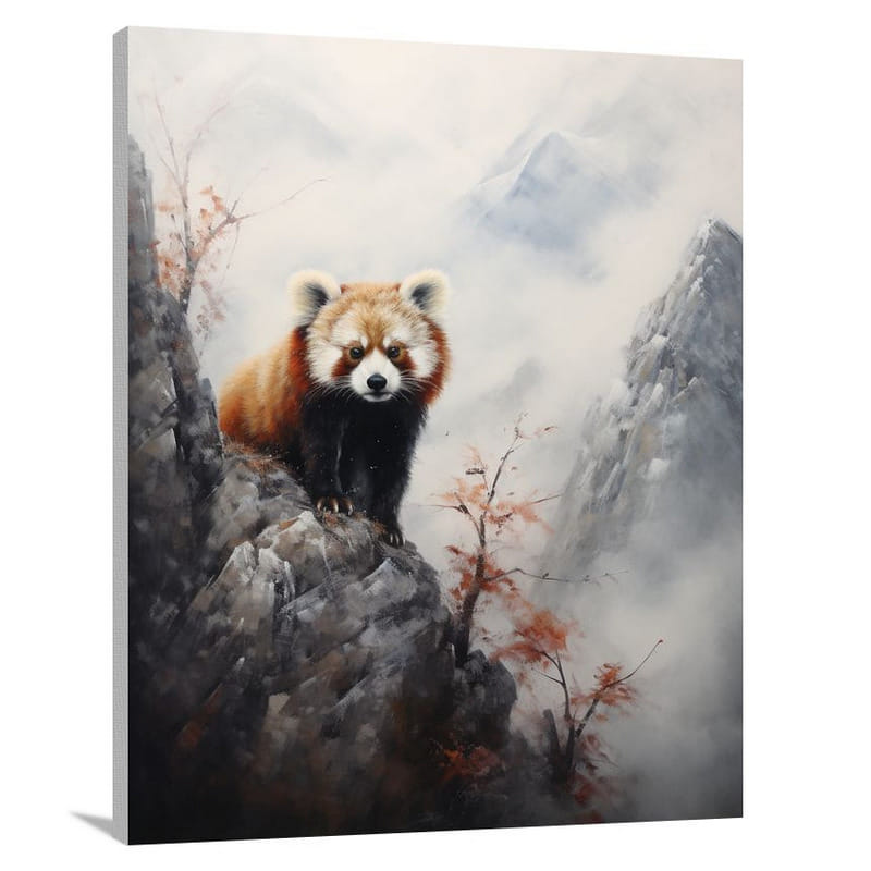 Resilient Majesty: Red Panda's Wilderness - Canvas Print