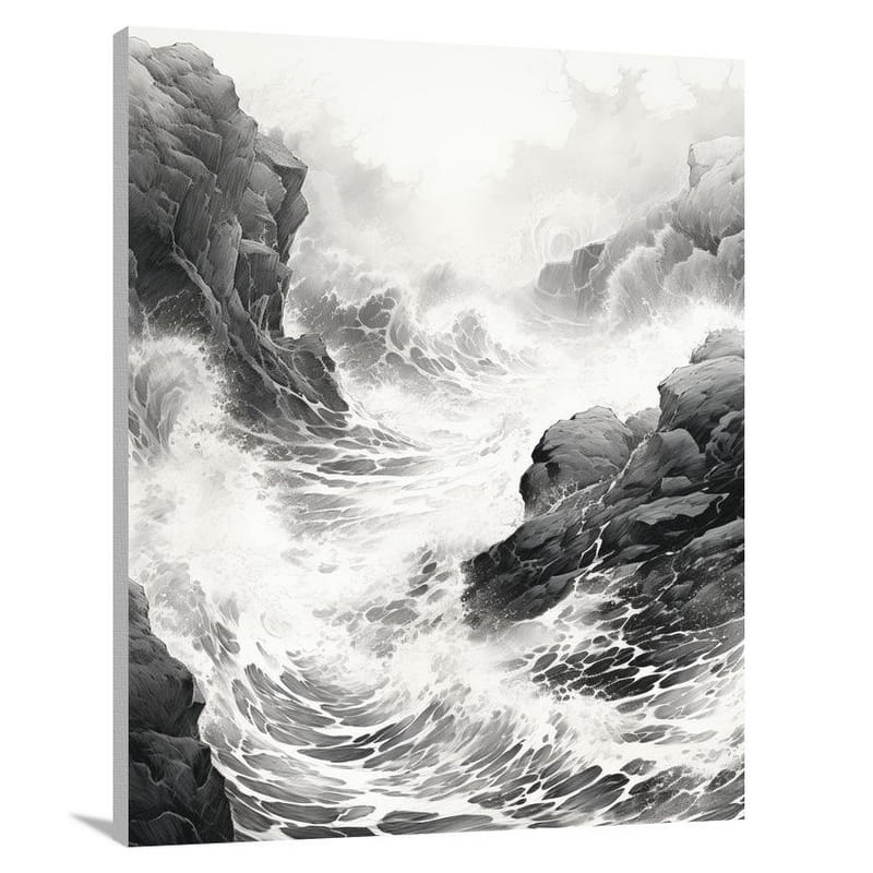Resilient Oyster: Sea Life Symphony - Canvas Print