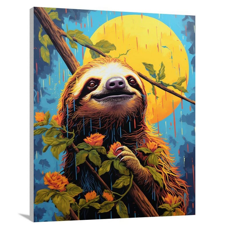 Resilient Sloth in the Storm - Canvas Print