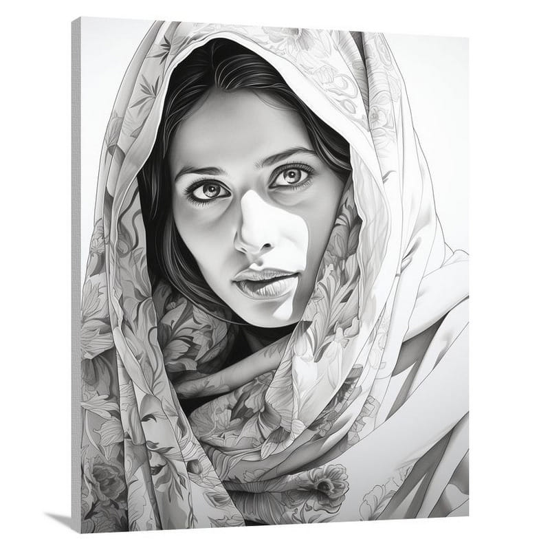 Resilient Threads of Pakistan - Black And White - Canvas Print