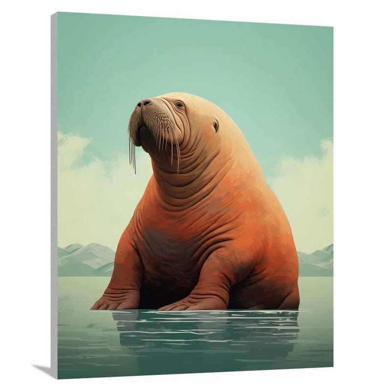 Resilient Walrus: Sea Life - Canvas Print